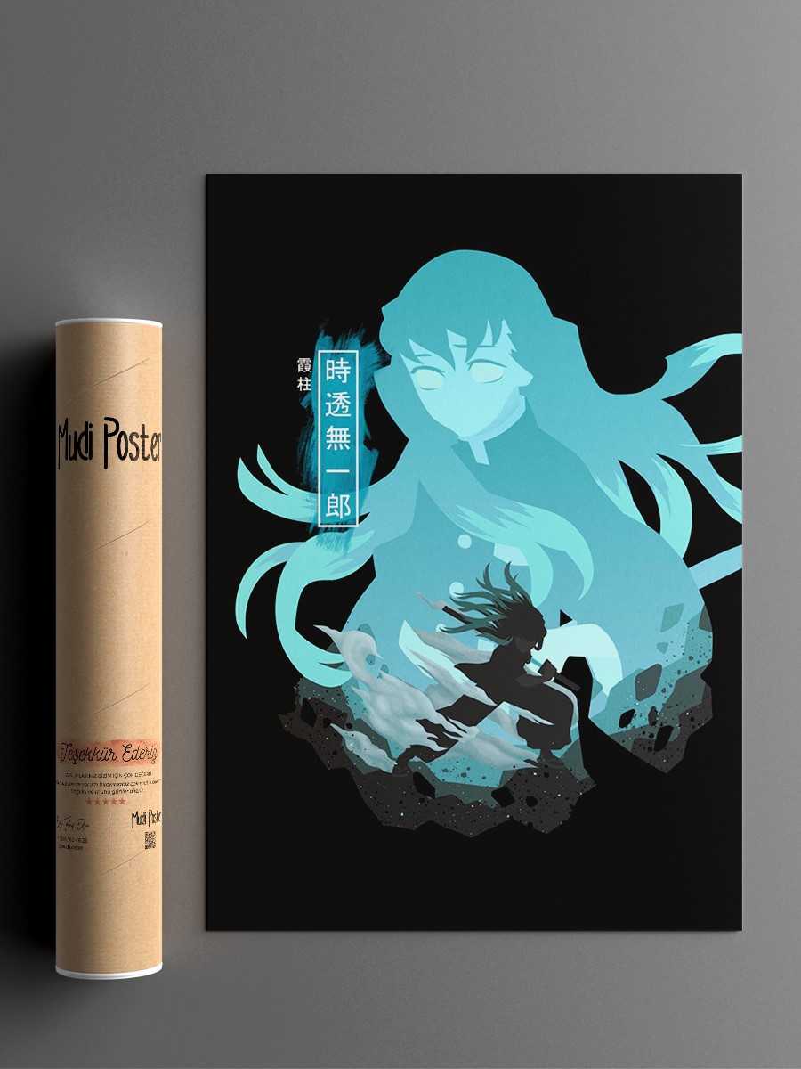 Muichiro Tokito Anime Poster Çerçevesiz Yüksek Kalite Anime Duvar Poster