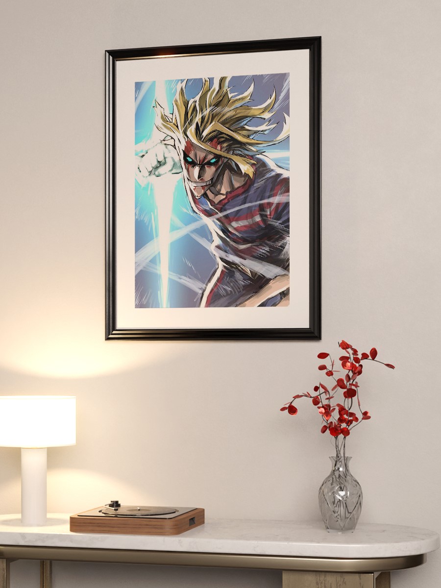 My Hero Academia All Might Anime Poster Çerçevesiz Yüksek Kalite Anime Duvar Poster