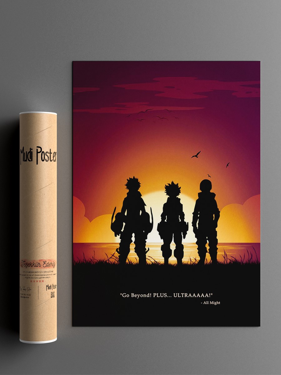 my hero academia deku Anime Poster Çerçevesiz Yüksek Kalite Anime Duvar Poster