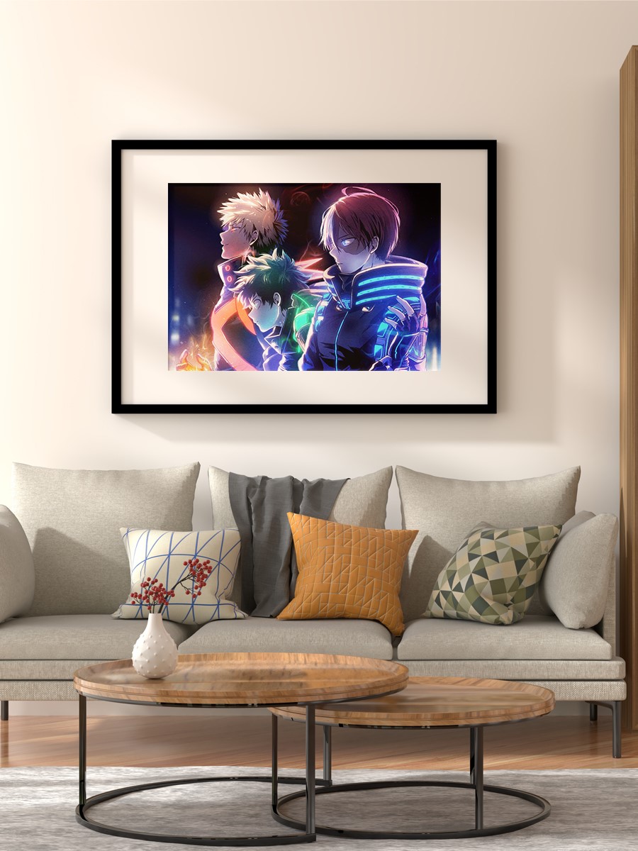 My Hero Academia Anime Poster Çerçevesiz Yüksek Kalite Anime Duvar Poster
