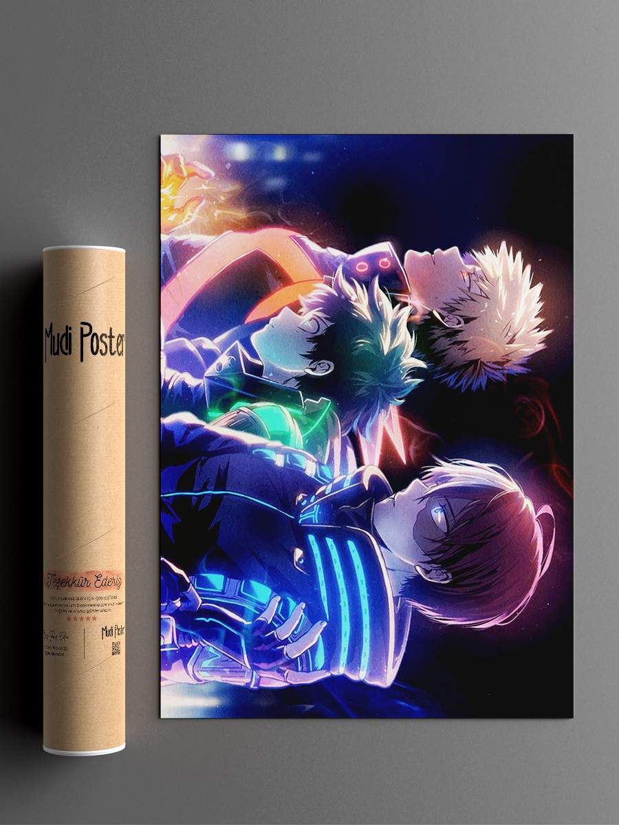 My Hero Academia Anime Poster Çerçevesiz Yüksek Kalite Anime Duvar Poster