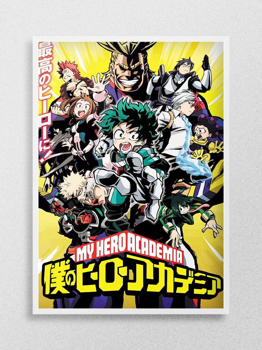 My Hero Academia Anime Poster Çerçevesiz Yüksek Kalite Anime Duvar Poster