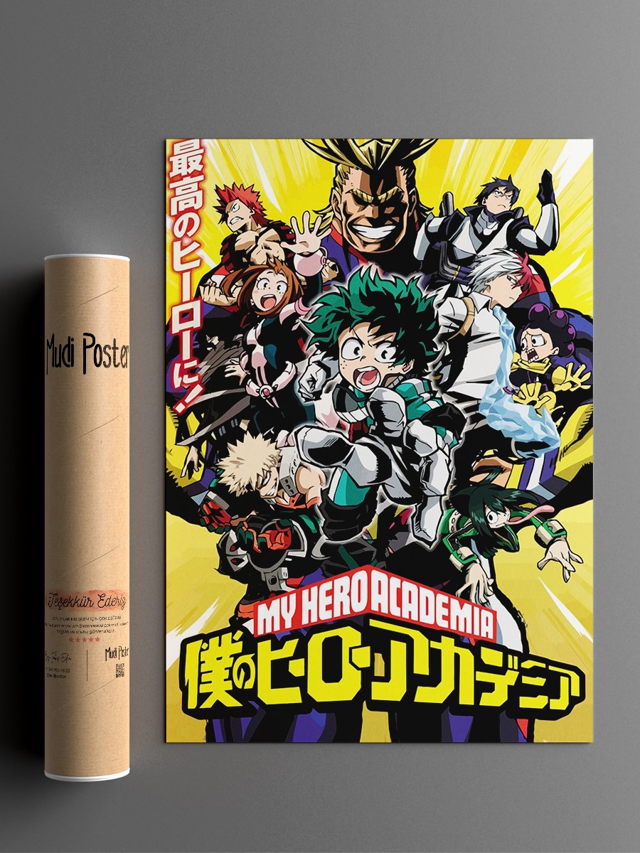 My Hero Academia Anime Poster Çerçevesiz Yüksek Kalite Anime Duvar Poster