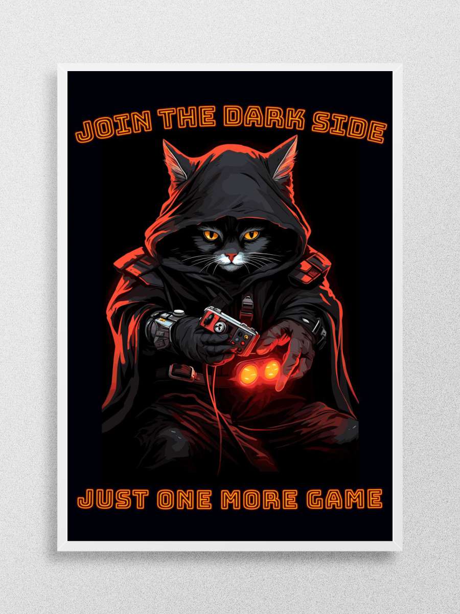 Mysterous Funny Gaming Cat Anime Poster Çerçevesiz Yüksek Kalite Anime Duvar Poster