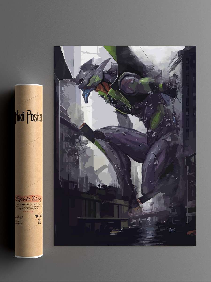 Neon Genesis Evangelion Anime Poster Çerçevesiz Yüksek Kalite Anime Duvar Poster