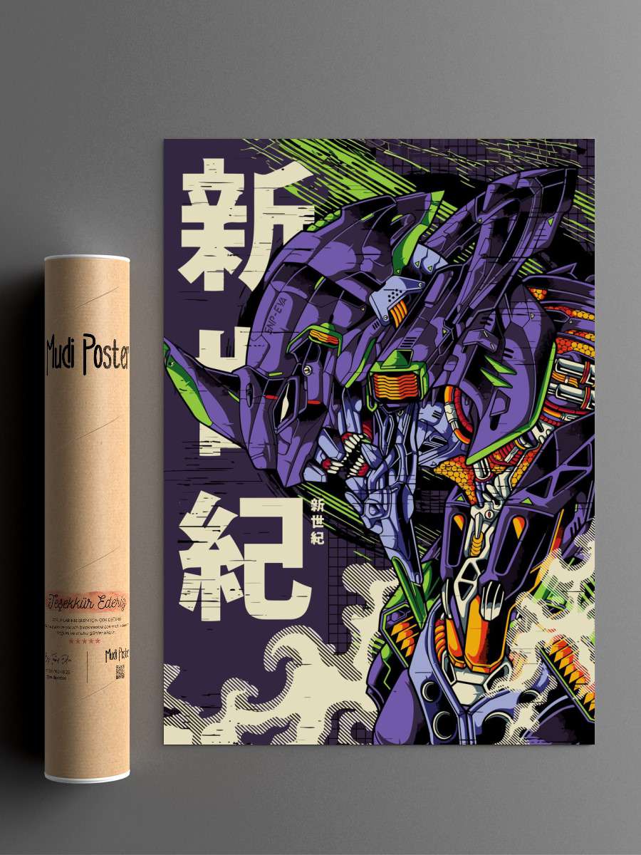 Neon Genesis Evangelion Anime Poster Çerçevesiz Yüksek Kalite Anime Duvar Poster