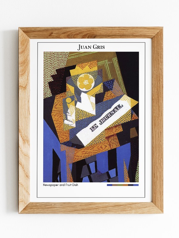 Juan Gris Newspaper and Fruit Dish Poster