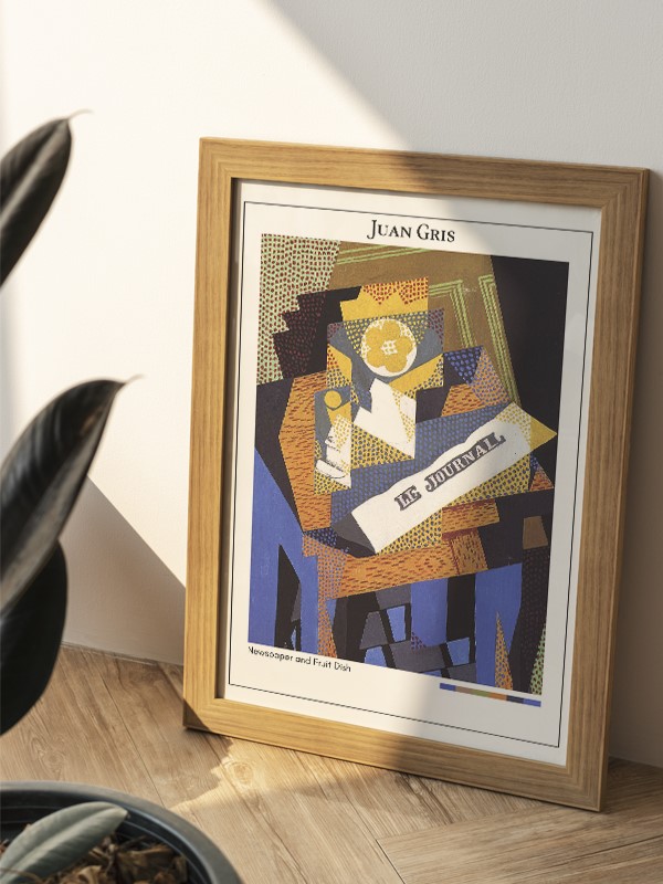 Juan Gris Newspaper and Fruit Dish Poster