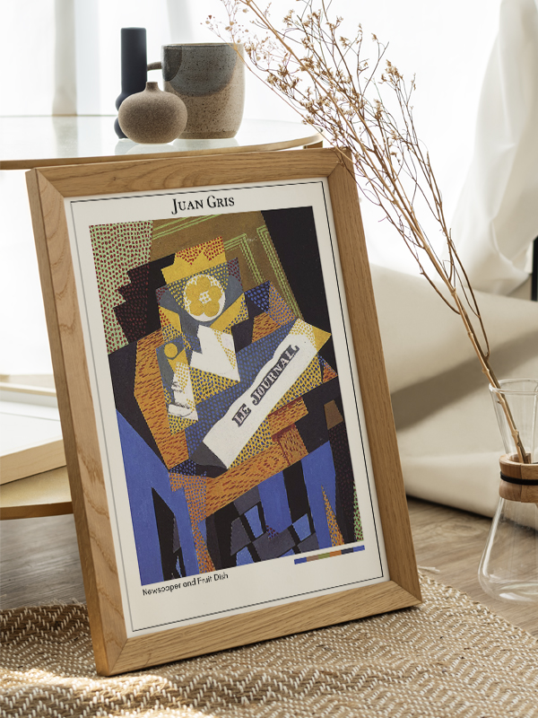 Juan Gris Newspaper and Fruit Dish Poster