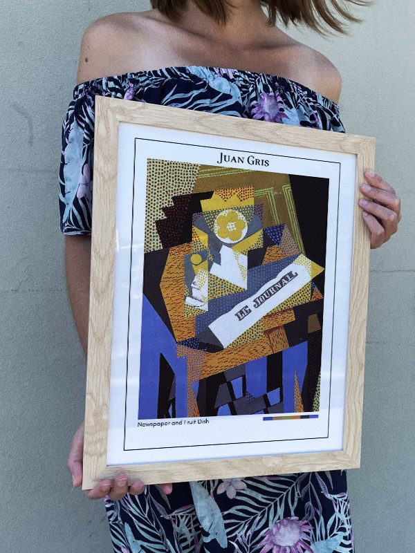 Juan Gris Newspaper and Fruit Dish Poster