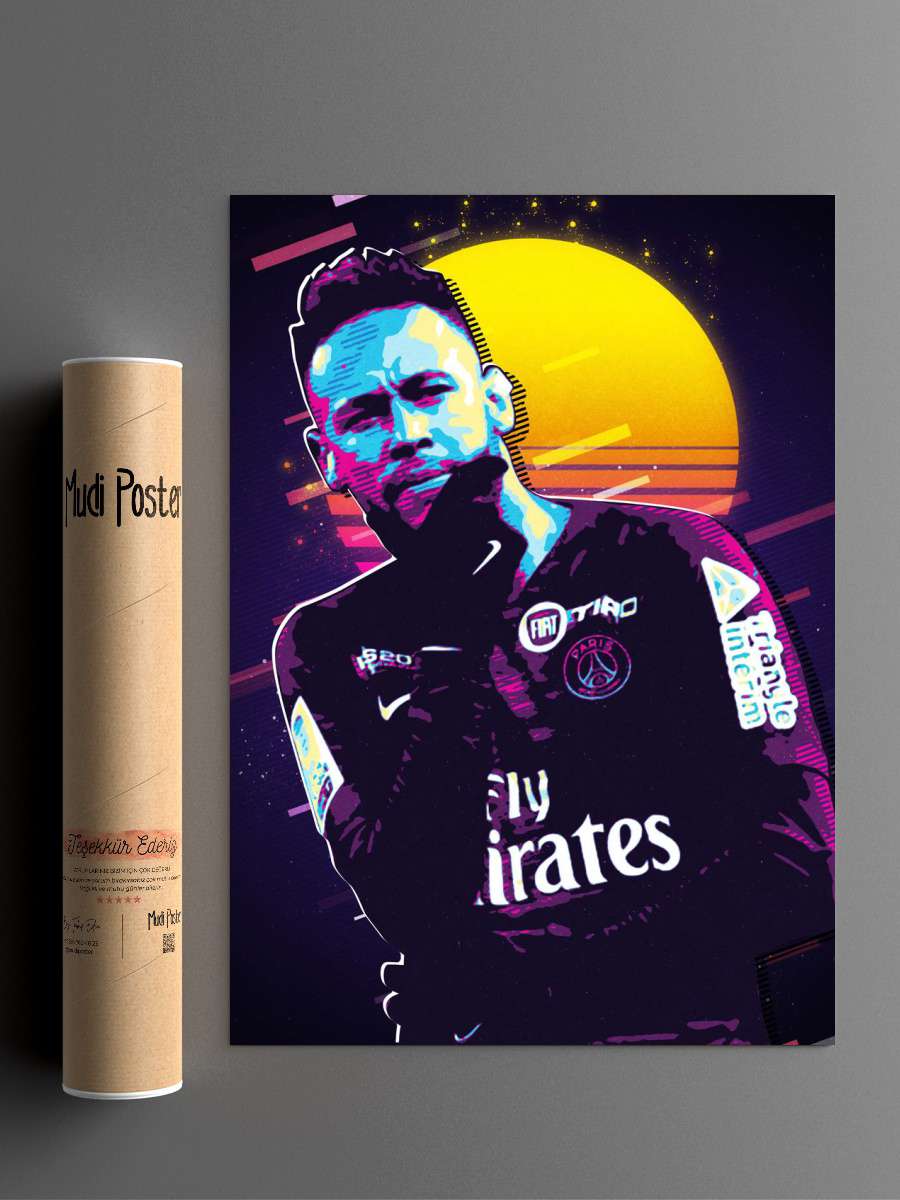 Neymar Futbol Poster Çerçevesiz Yüksek Kalite Futbolcu Duvar Poster