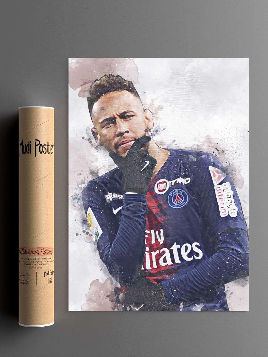 Neymar Futbol Poster Çerçevesiz Yüksek Kalite Futbolcu Duvar Poster