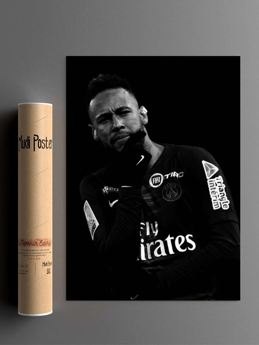 Neymar Futbol Poster Çerçevesiz Yüksek Kalite Futbolcu Duvar Poster