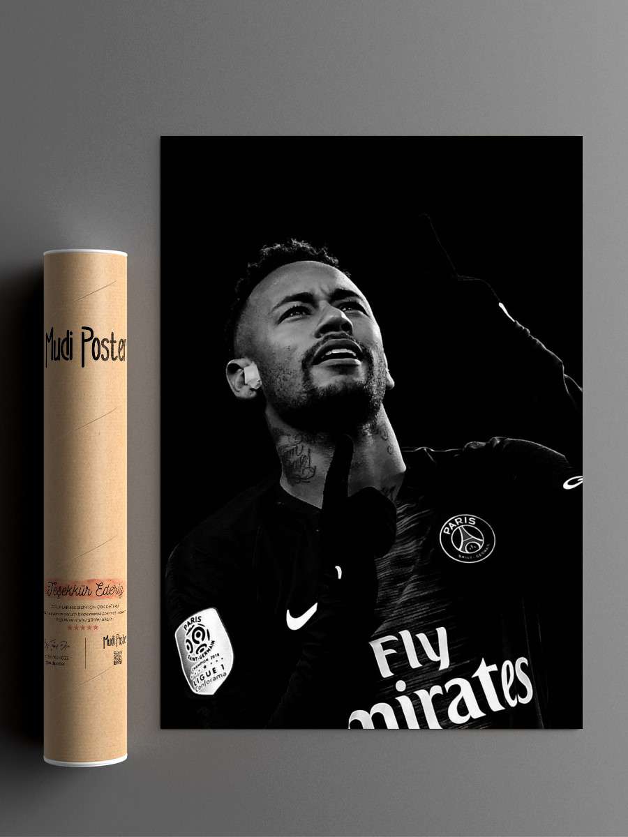 Neymar Futbol Poster Çerçevesiz Yüksek Kalite Futbolcu Duvar Poster