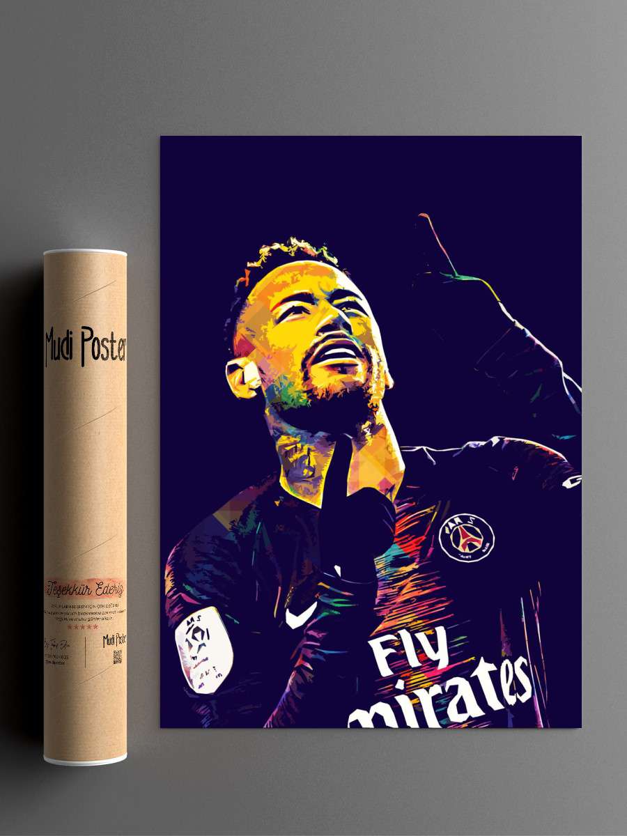 Neymar Futbol Poster Çerçevesiz Yüksek Kalite Futbolcu Duvar Poster