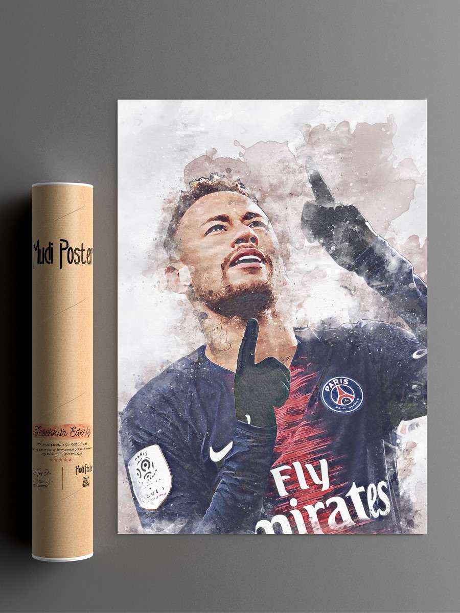 Neymar Futbol Poster Çerçevesiz Yüksek Kalite Futbolcu Duvar Poster