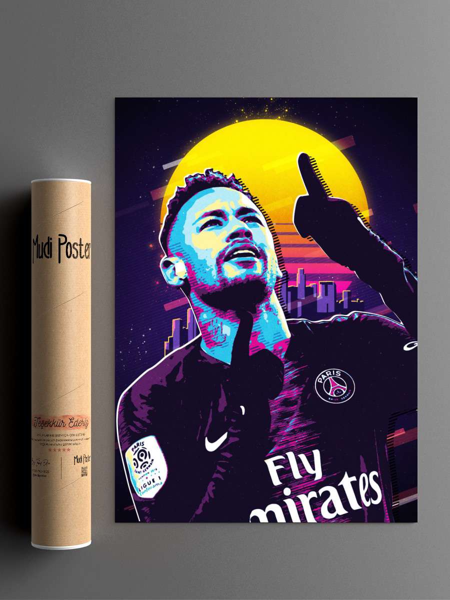 Neymar Futbol Poster Çerçevesiz Yüksek Kalite Futbolcu Duvar Poster