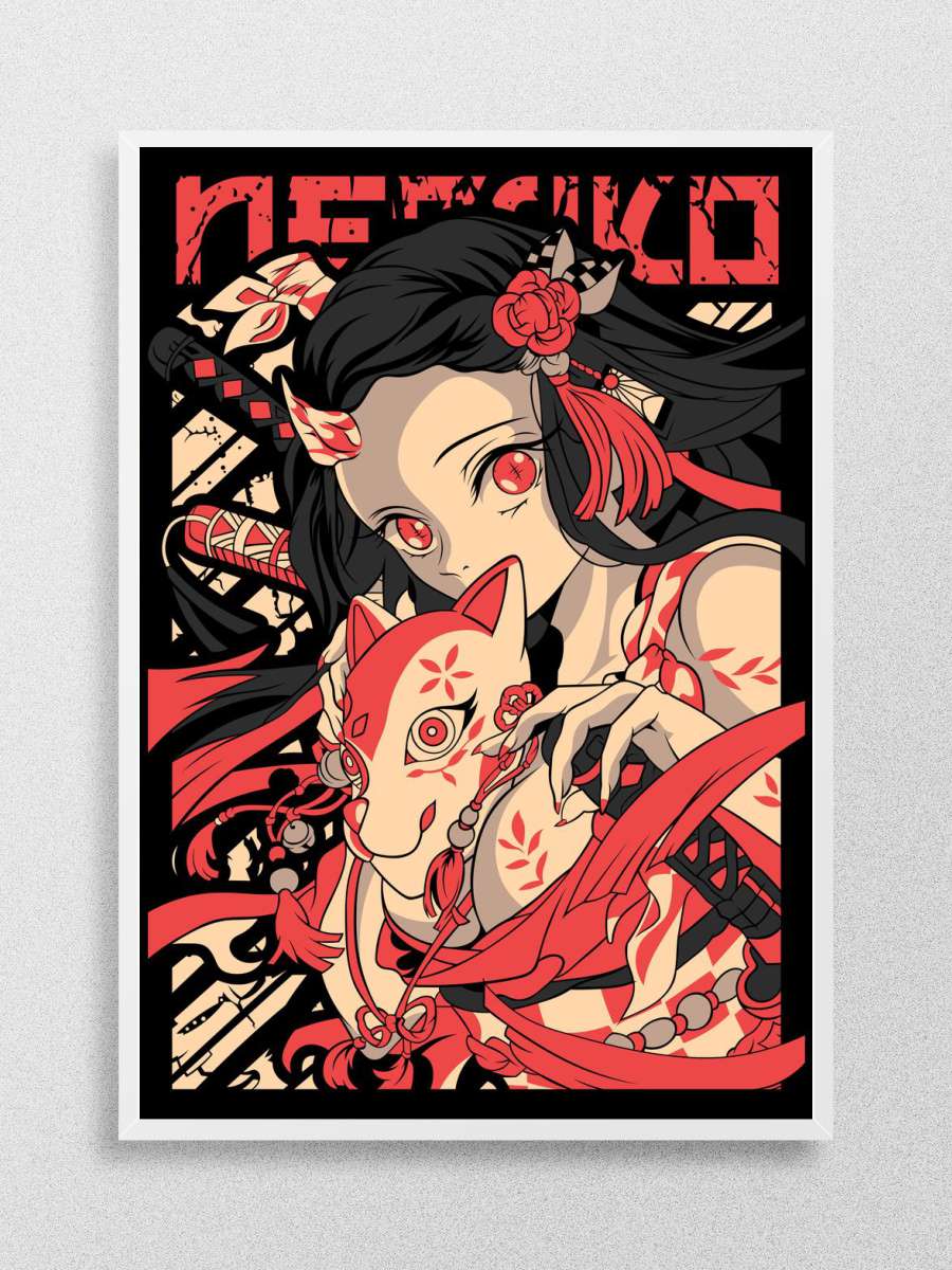 Nezuko Kamado Anime Poster Çerçevesiz Yüksek Kalite Anime Duvar Poster