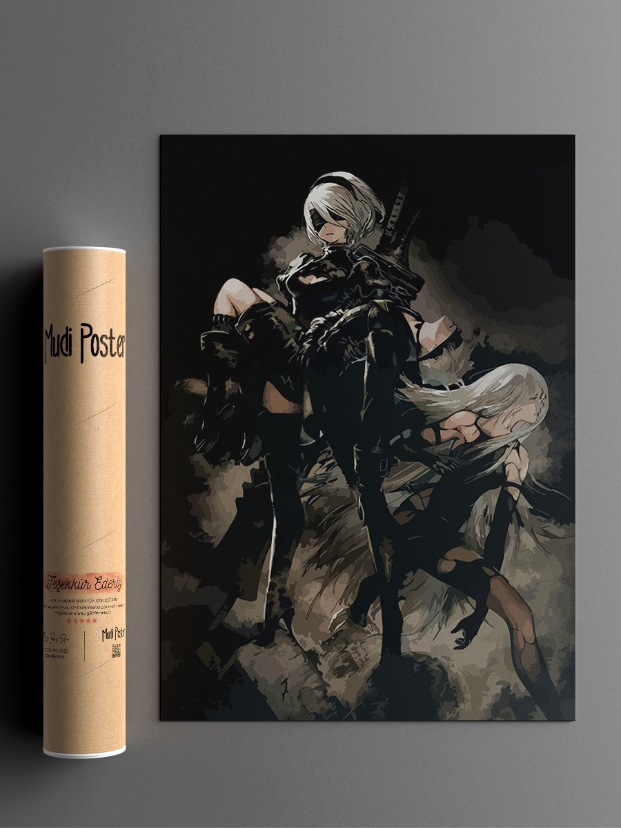Nier  Anime Poster Çerçevesiz Yüksek Kalite Anime Duvar Poster