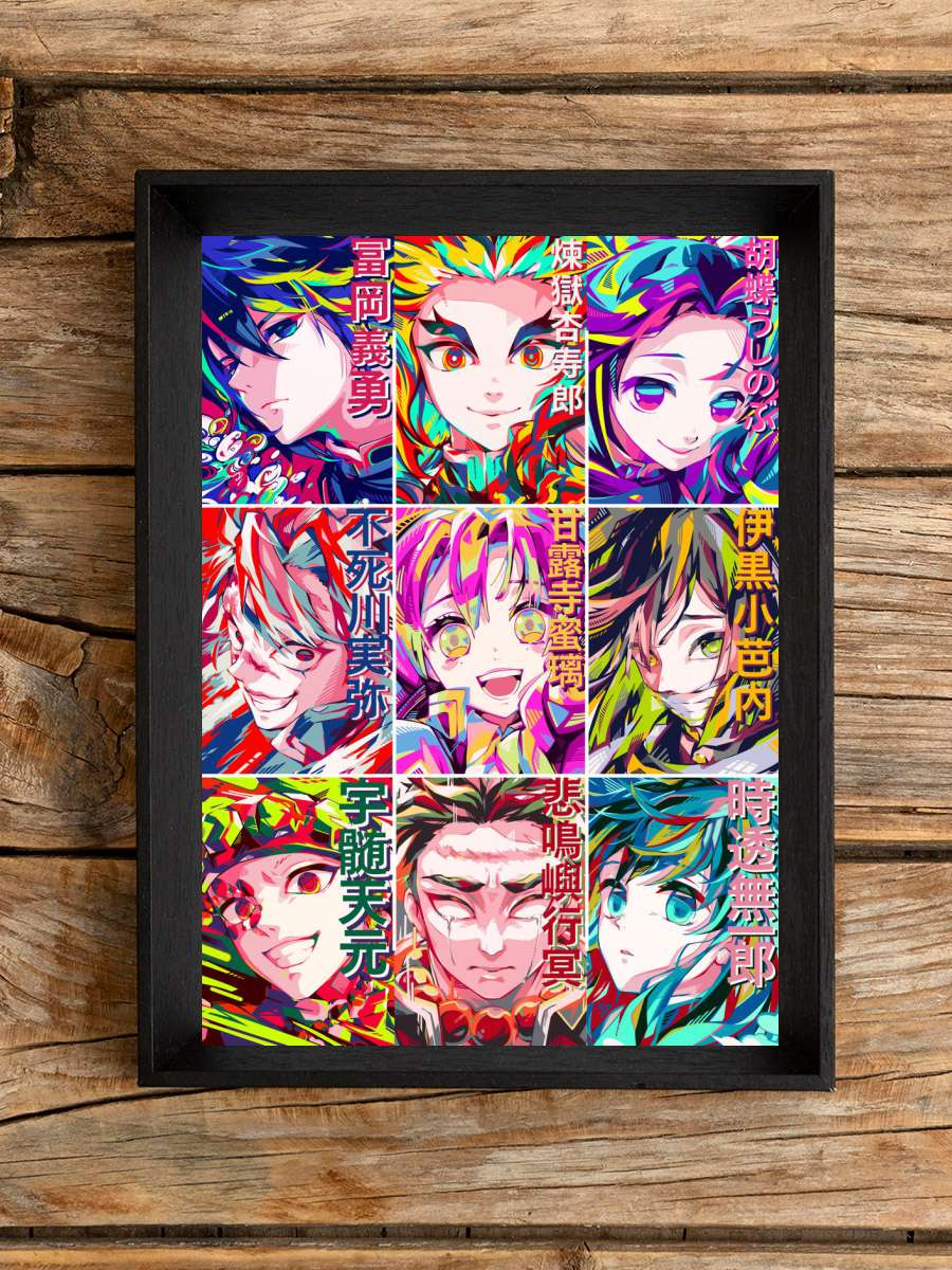 Nine Pillars Demon Slayer Anime Poster Çerçevesiz Yüksek Kalite Anime Duvar Poster