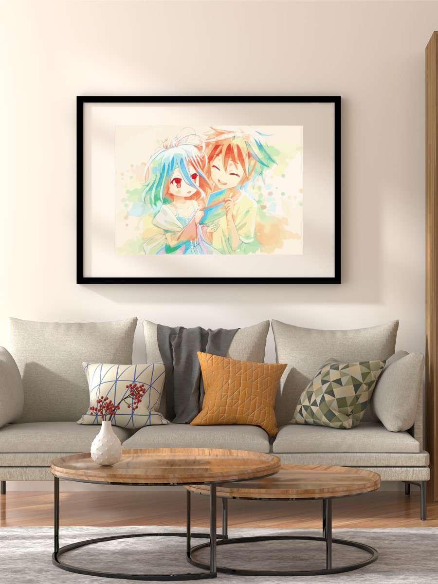 No game no life Anime Poster Çerçevesiz Yüksek Kalite Anime Duvar Poster