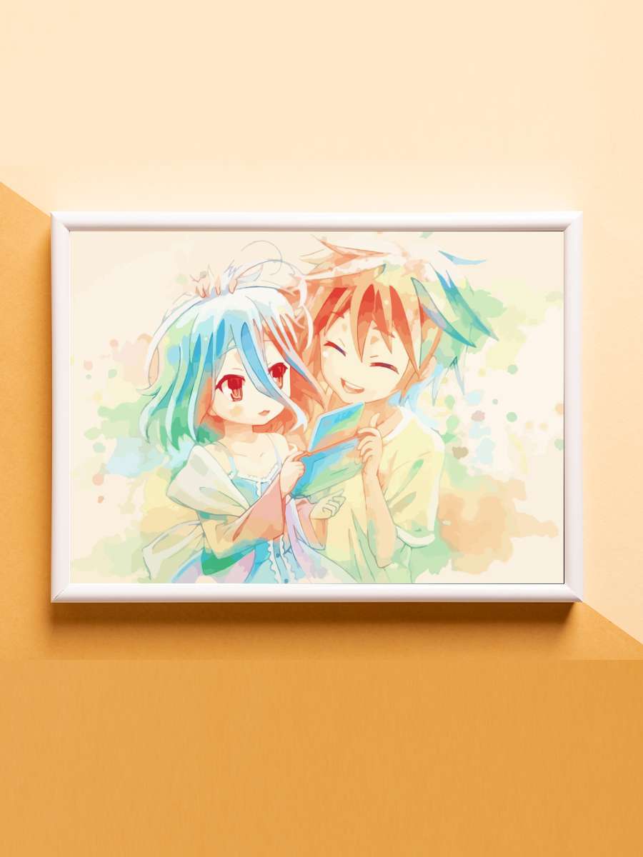 No game no life Anime Poster Çerçevesiz Yüksek Kalite Anime Duvar Poster