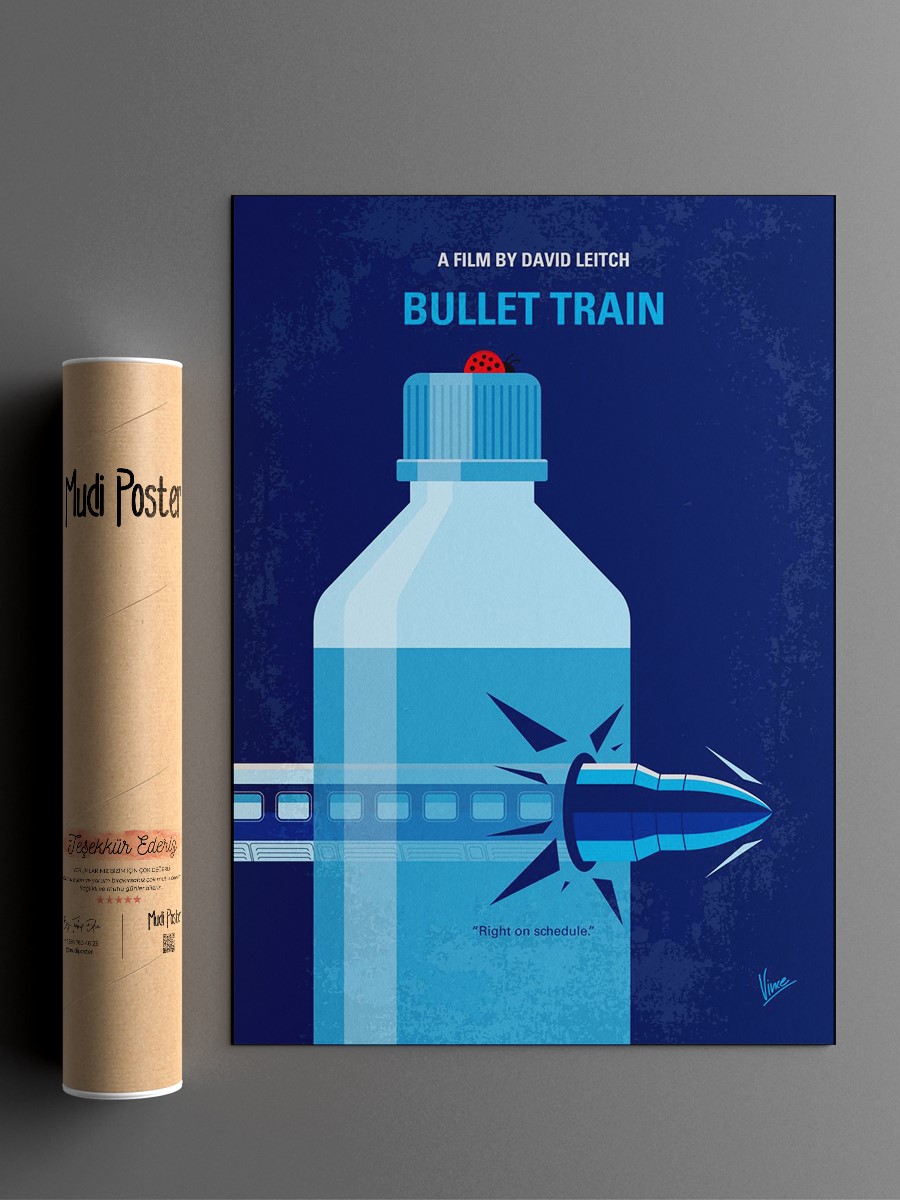 No1316 Bullet Train Poster, Çerçevesiz Tv Film Poster