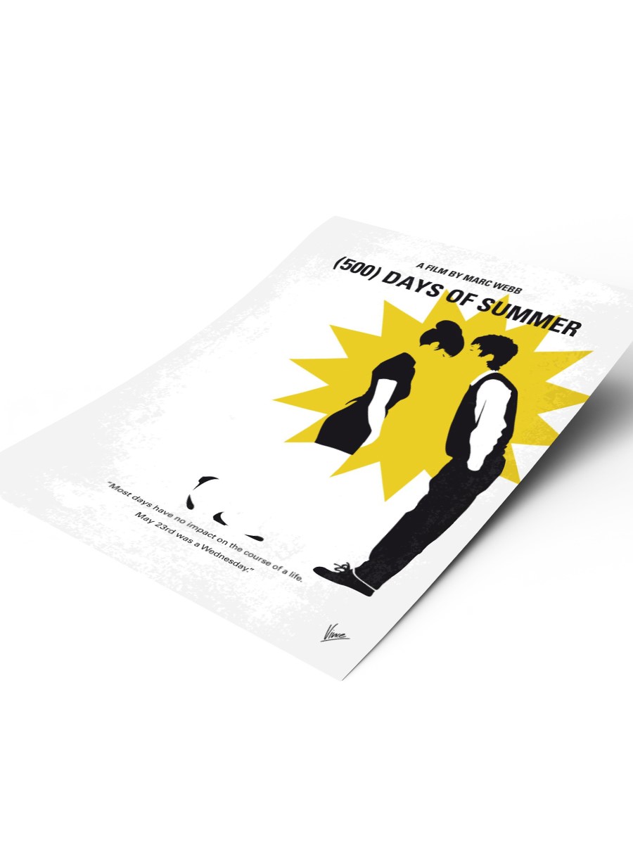 No500 My (500) Days Of Summer minimal movie poster An ...  Poster, Çerçevesiz Tv Film Poster