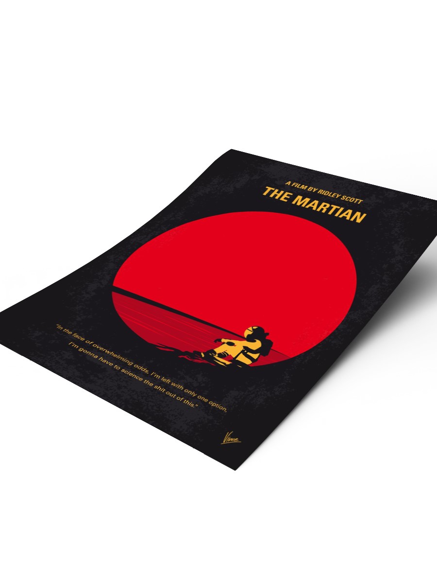 No620 My The Martian minimal movie poster During a man ...  Poster, Çerçevesiz Tv Film Poster