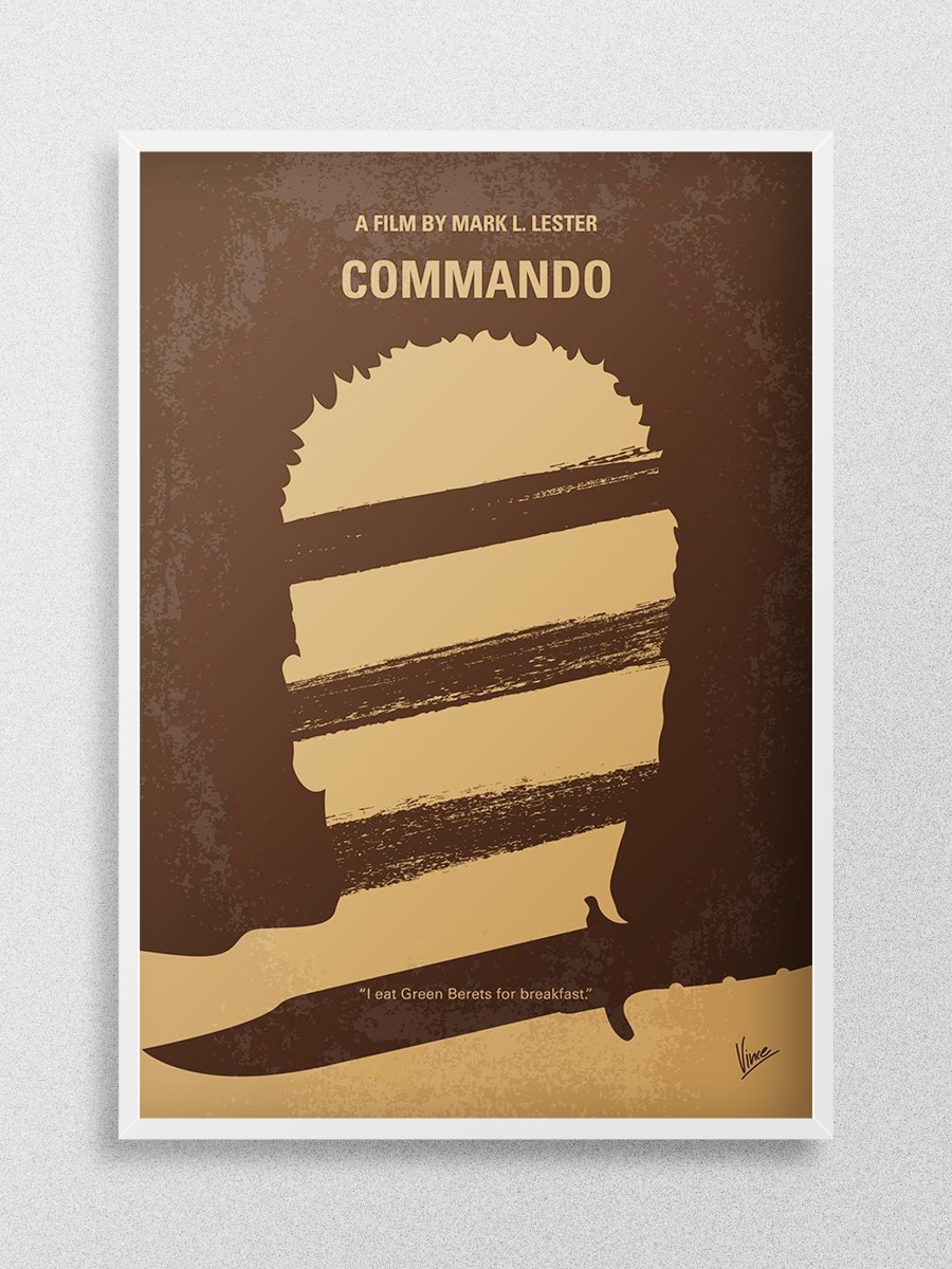 No834 My Commando minimal movie poster A retired elite ...  Poster, Çerçevesiz Tv Film Poster