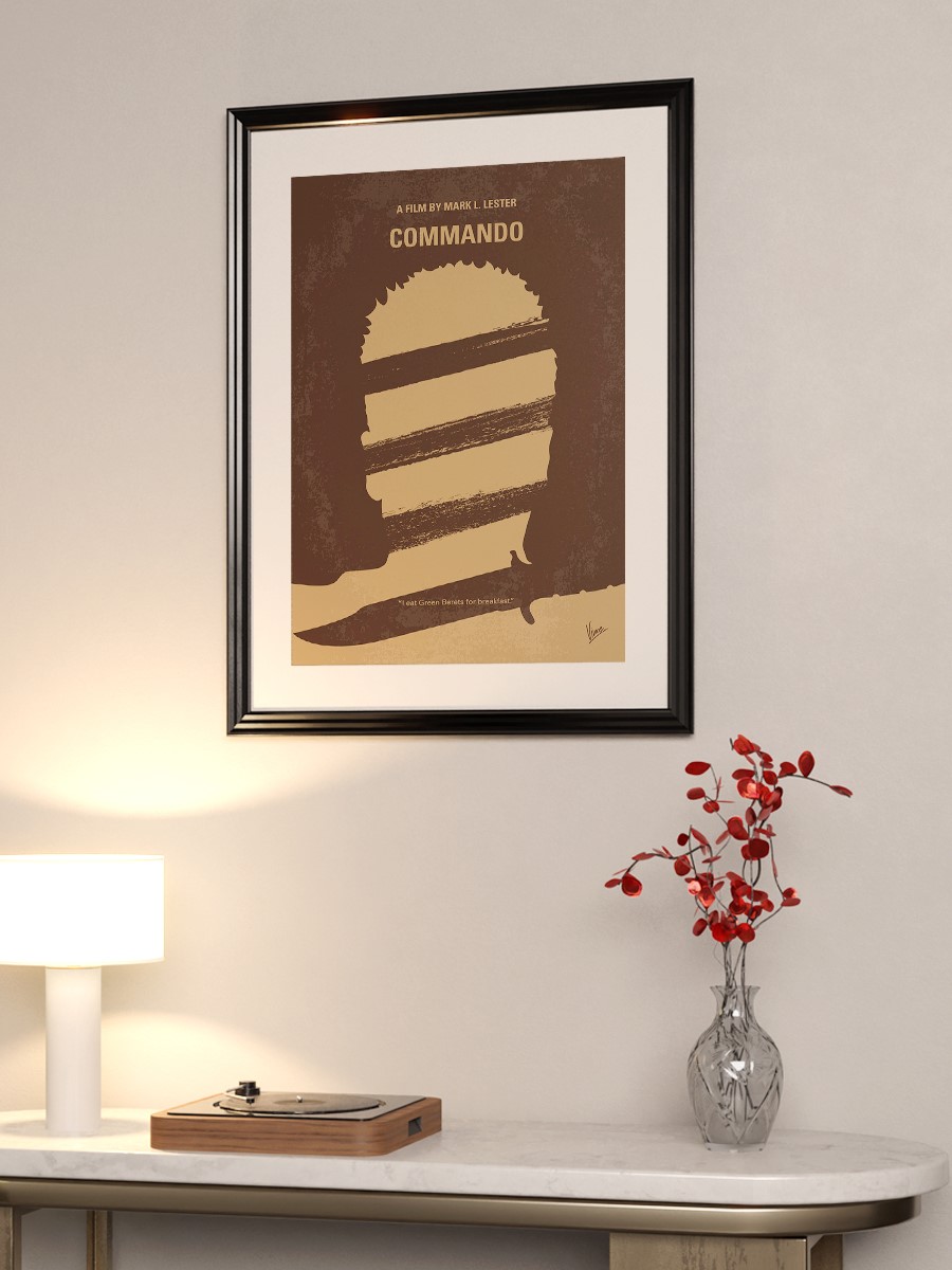 No834 My Commando minimal movie poster A retired elite ...  Poster, Çerçevesiz Tv Film Poster