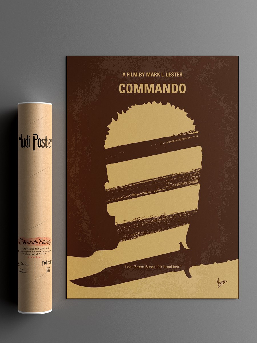 No834 My Commando minimal movie poster A retired elite ...  Poster, Çerçevesiz Tv Film Poster