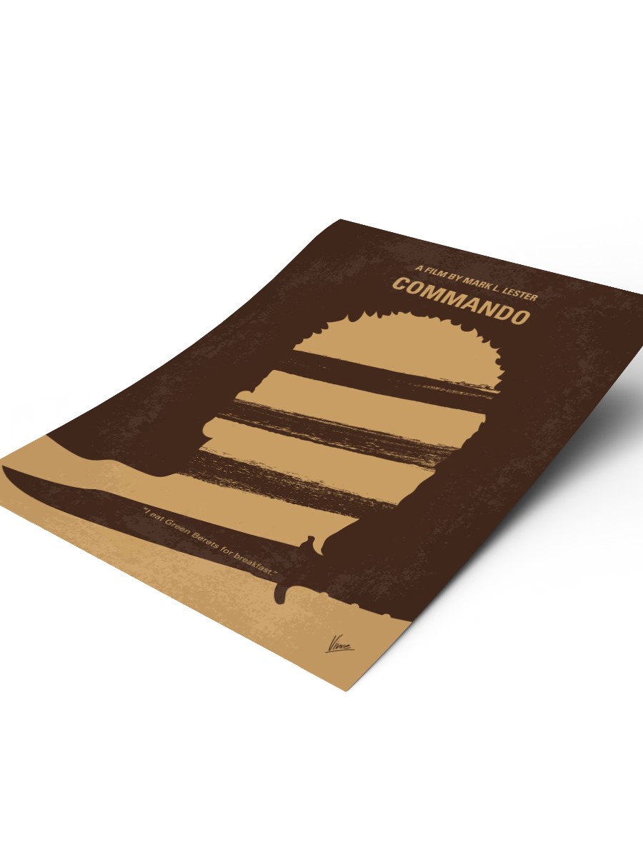 No834 My Commando minimal movie poster A retired elite ...  Poster, Çerçevesiz Tv Film Poster