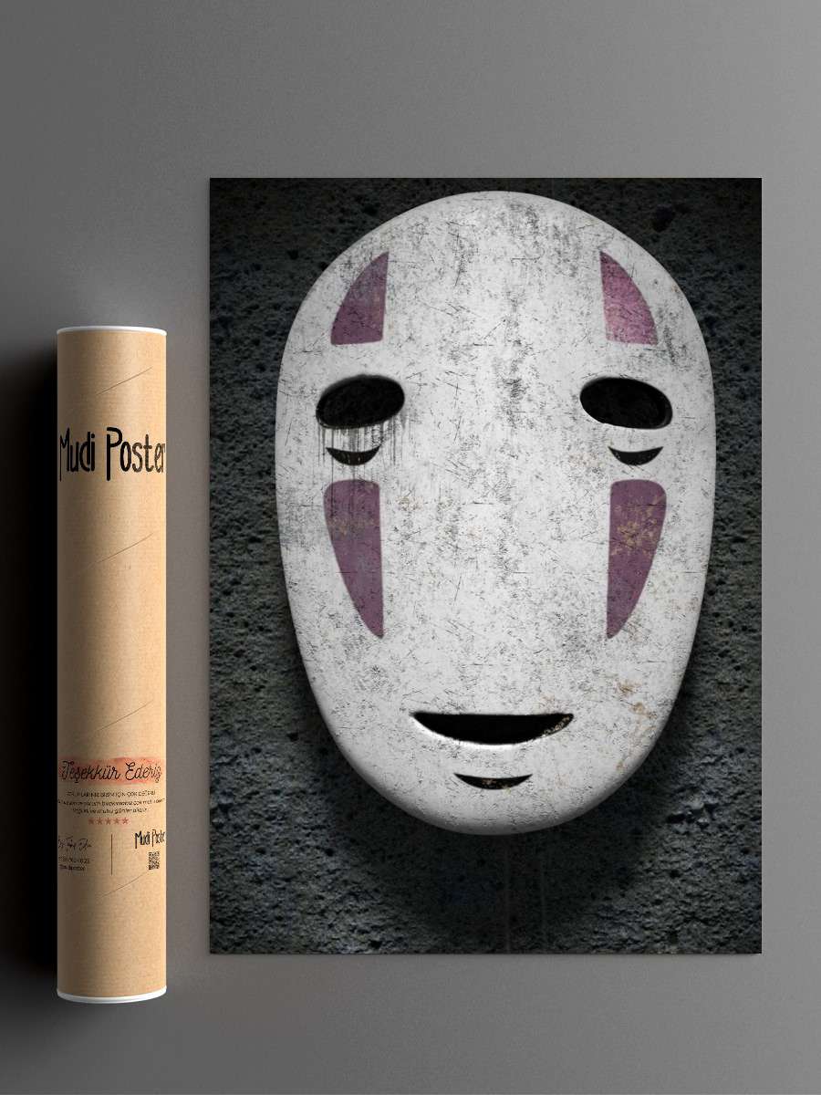Noface Mask Anime Poster Çerçevesiz Yüksek Kalite Anime Duvar Poster