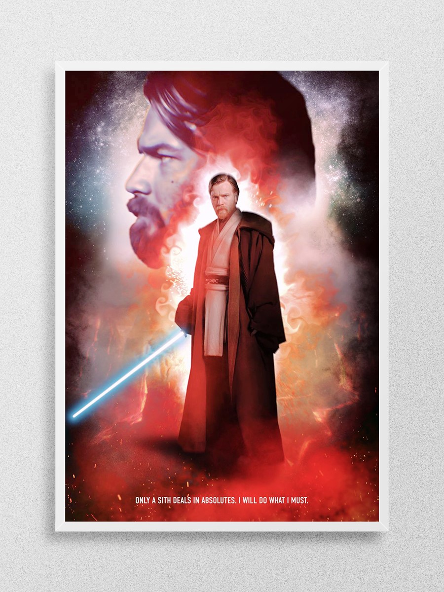 Obi Wan Kenobi Poster, Çerçevesiz Tv Film Poster