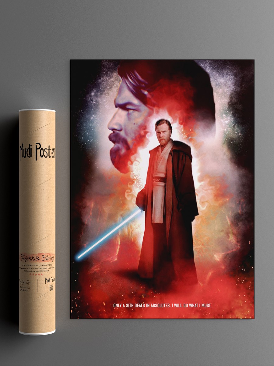 Obi Wan Kenobi Poster, Çerçevesiz Tv Film Poster
