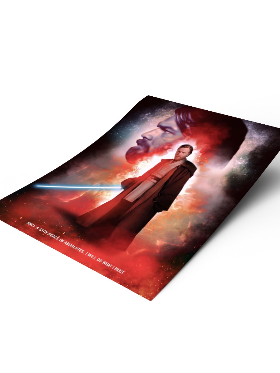 Obi Wan Kenobi Poster, Çerçevesiz Tv Film Poster