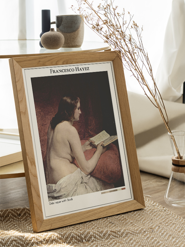 Francesco Hayez Odalisque with Book Poster
