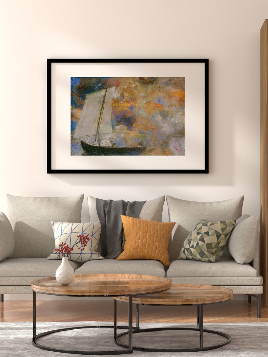 Odilon Redon Flower Clouds Tablo Sanatsal Ünlü Ressam Poster Çerçevesiz Yüksek Kalite Poster