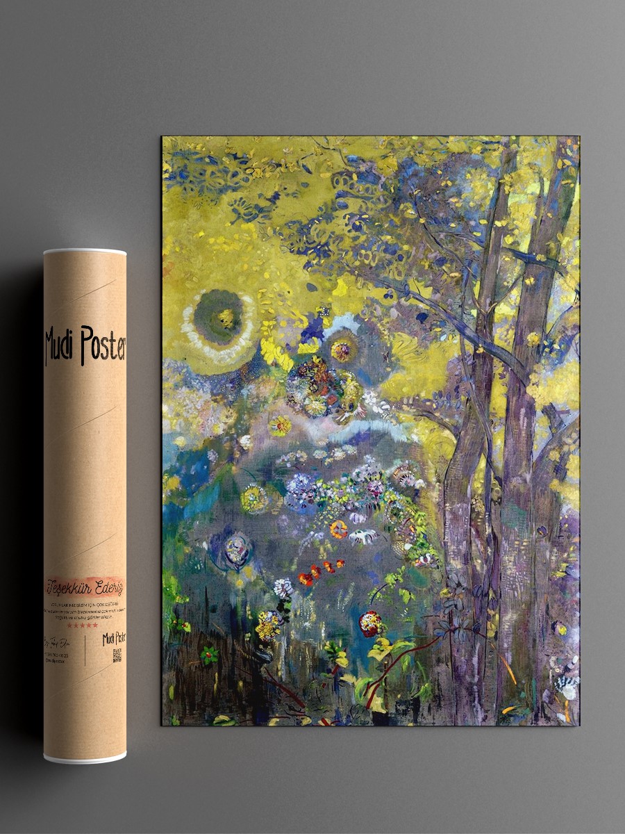 Odilon Redon Trees Tablo Sanatsal Ünlü Ressam Poster Çerçevesiz Yüksek Kalite Poster