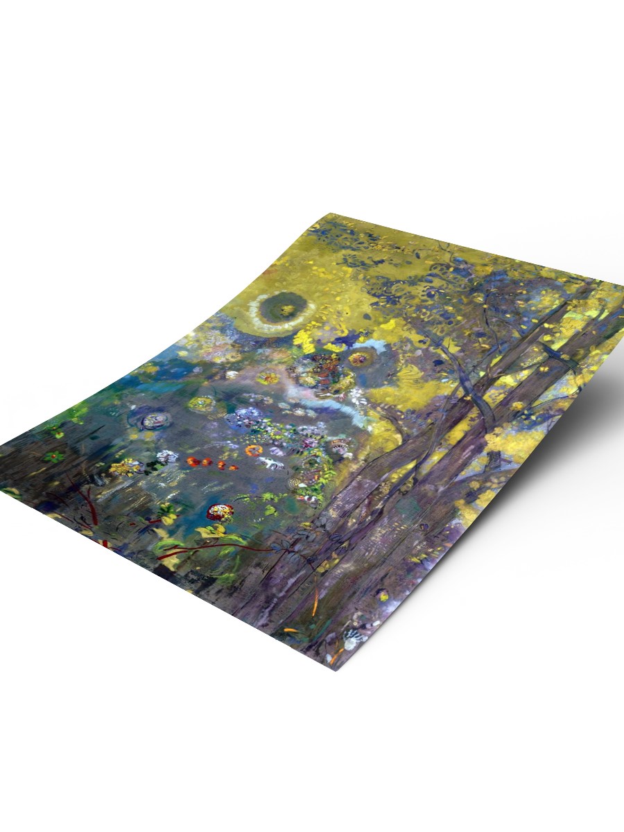 Odilon Redon Trees Tablo Sanatsal Ünlü Ressam Poster Çerçevesiz Yüksek Kalite Poster