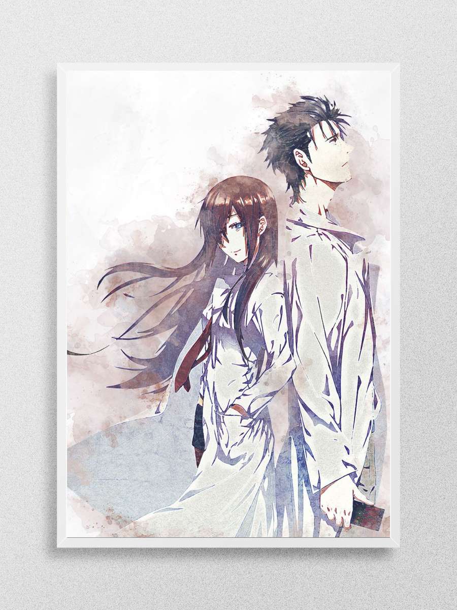 Okarin And Kurisu Anime Poster Çerçevesiz Yüksek Kalite Anime Duvar Poster