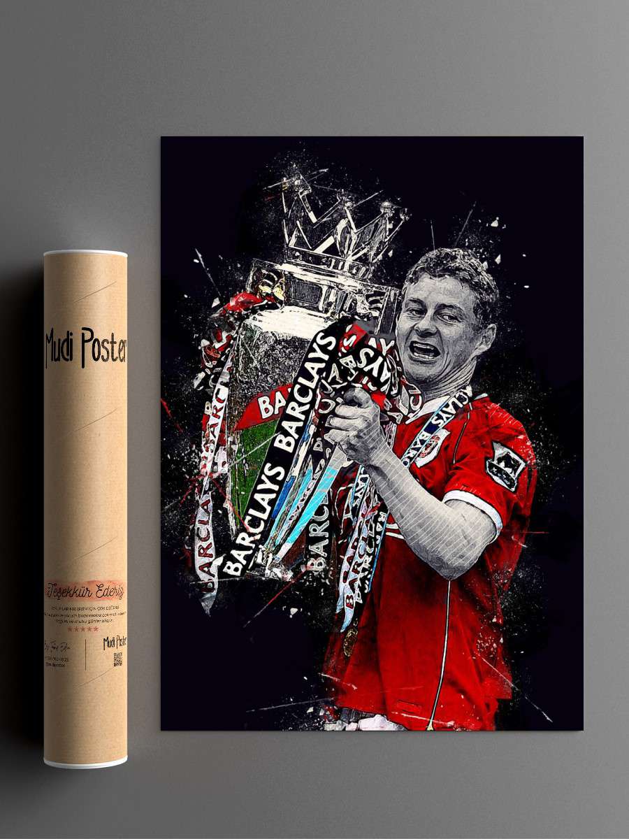 Ole Gunnar Solskjaer Futbol Poster Çerçevesiz Yüksek Kalite Futbolcu Duvar Poster