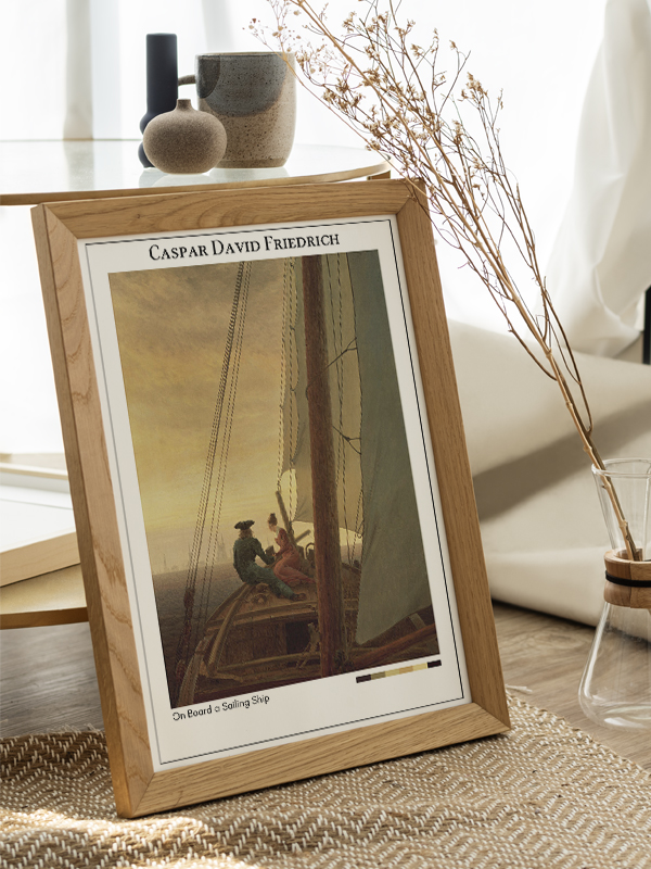 Caspar David Friedrich On Board a Sailing Ship Poster