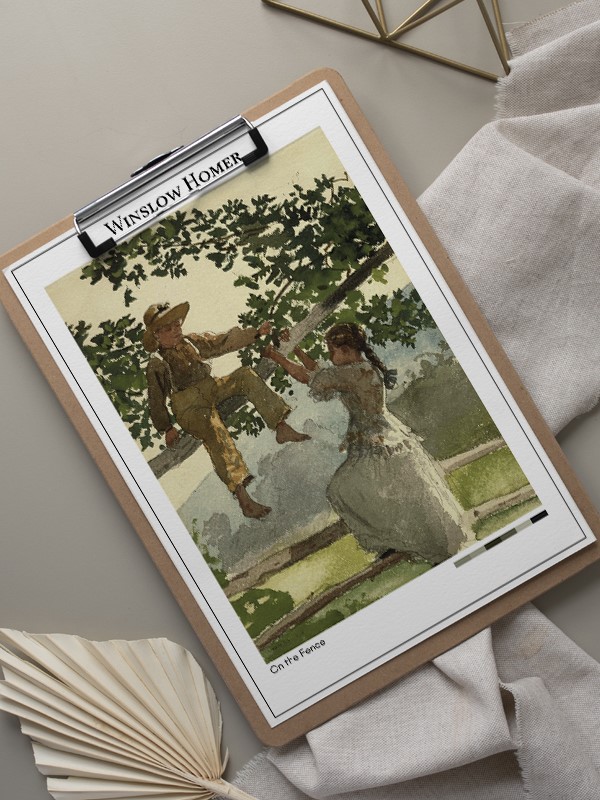 Winslow Homer On the Fence Poster