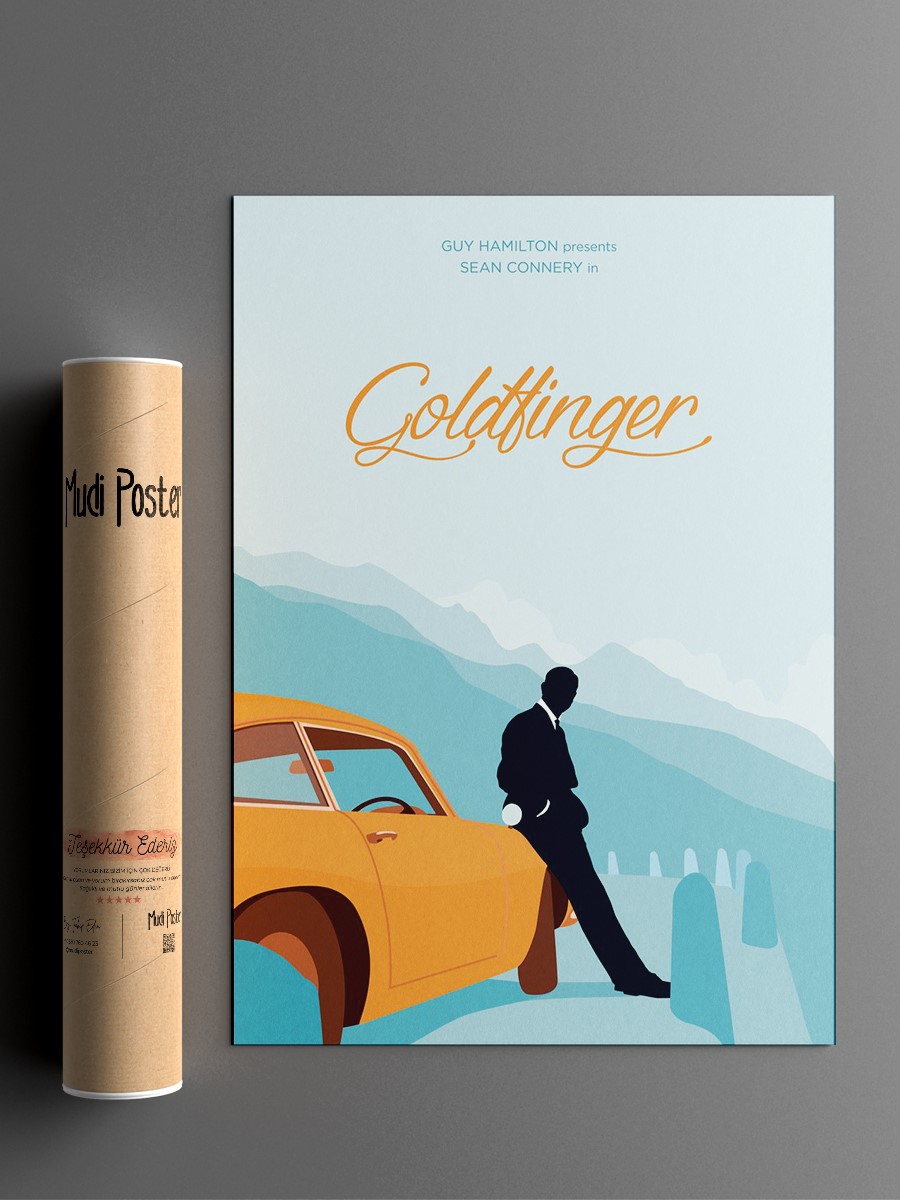 One of my illustrations based on the original Goldfinge ...  Poster, Çerçevesiz Tv Film Poster