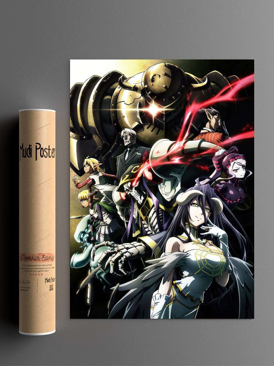 Overlord Anime Poster Çerçevesiz Yüksek Kalite Anime Duvar Poster