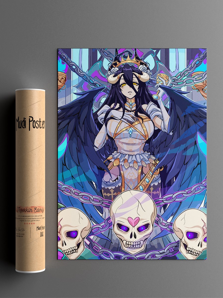 Overlord Anime Poster Çerçevesiz Yüksek Kalite Anime Duvar Poster