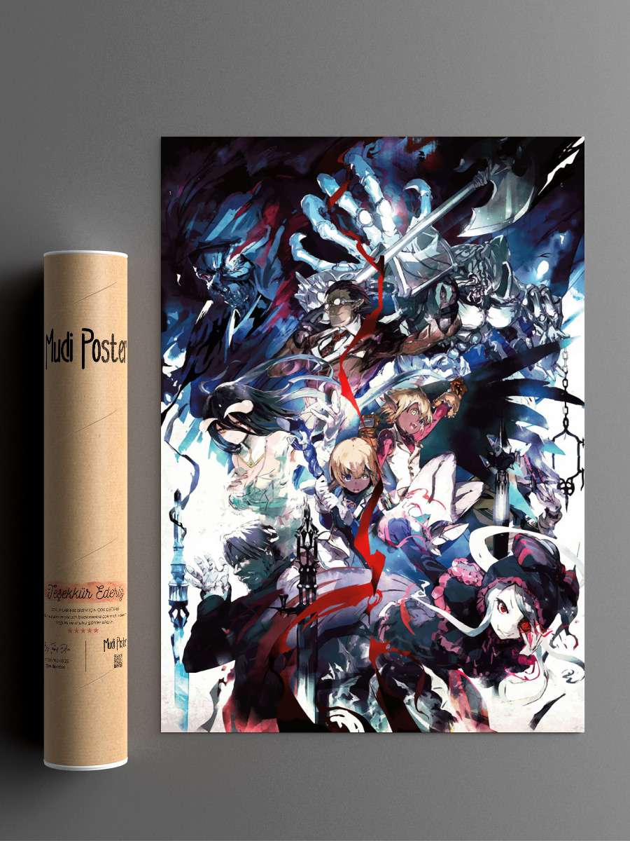 overlord Anime Poster Çerçevesiz Yüksek Kalite Anime Duvar Poster