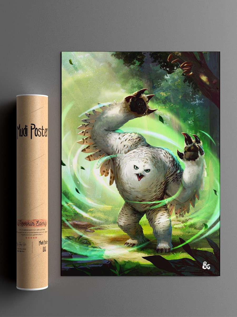 Owlbear Claw Attack! Poster, Çerçevesiz Tv Film Poster
